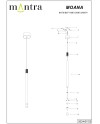 MOANA * COLGANTE 1L LED 7W - BLANCO ARENA